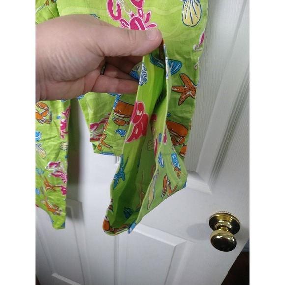 Eric Casual Seascape Loud Colored Flat Capri Cropped Pants. Size 10 - Picture 6 of 12